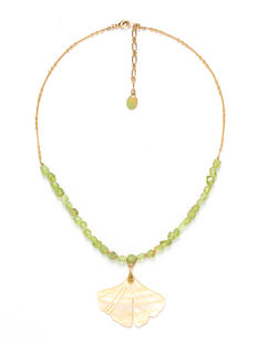 Ginkgo big leaf necklace