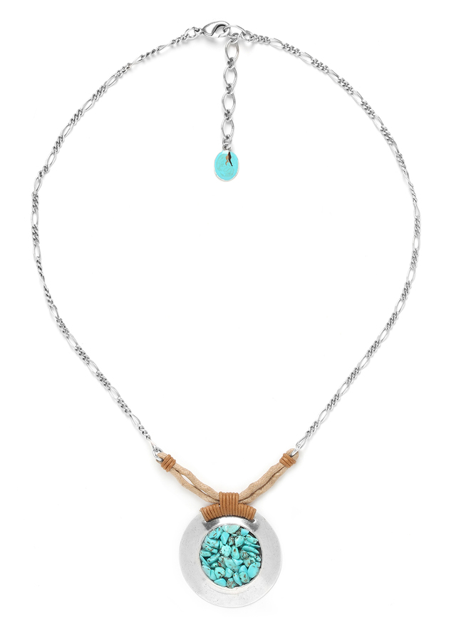 Colorado Turquoise Chip Pendant Necklace