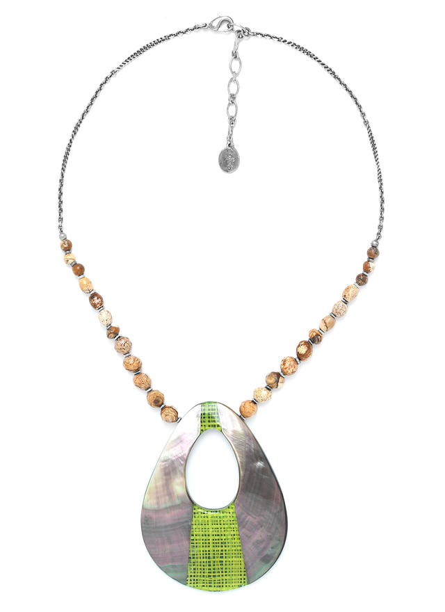 Mambe big drop pendant necklace