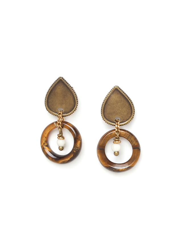 Varanasi tiger eye ring earrings