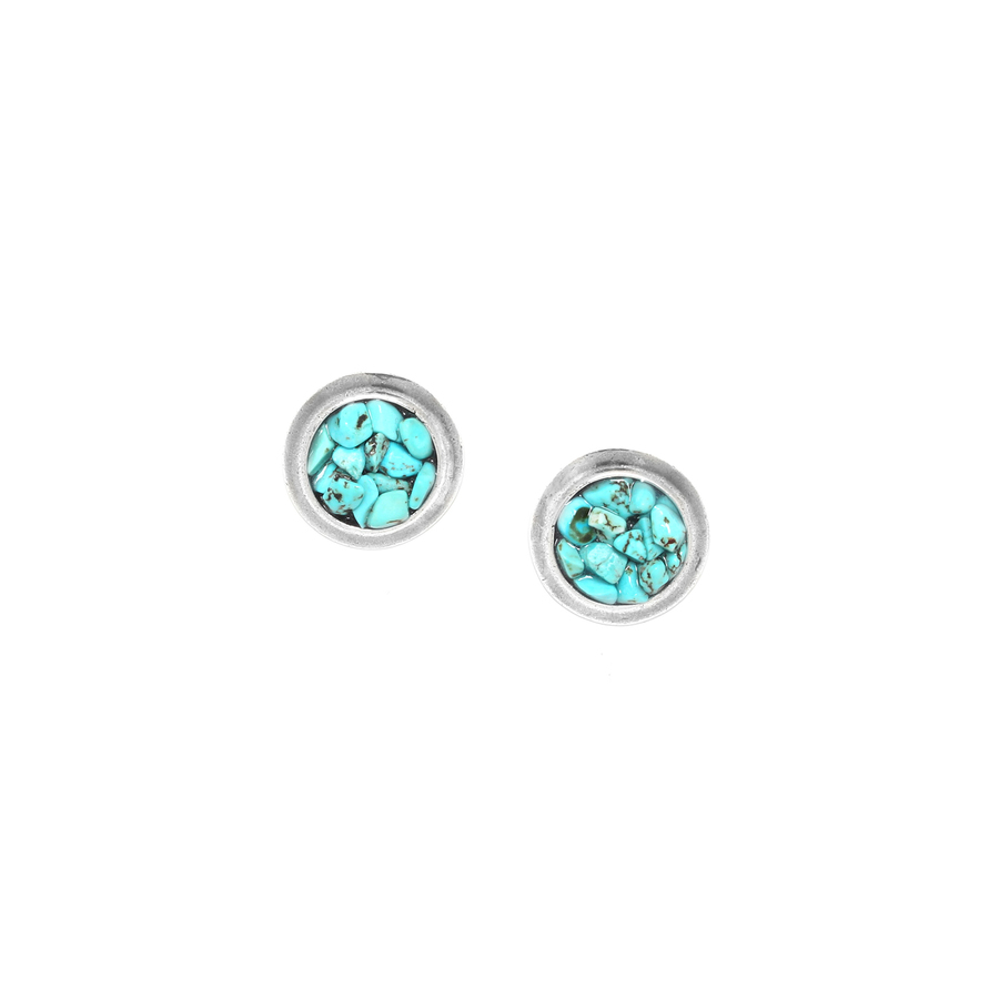 Colorado Turquoise chips post earrings
