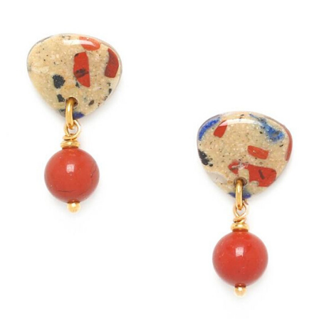 Gaudi round bead earrings