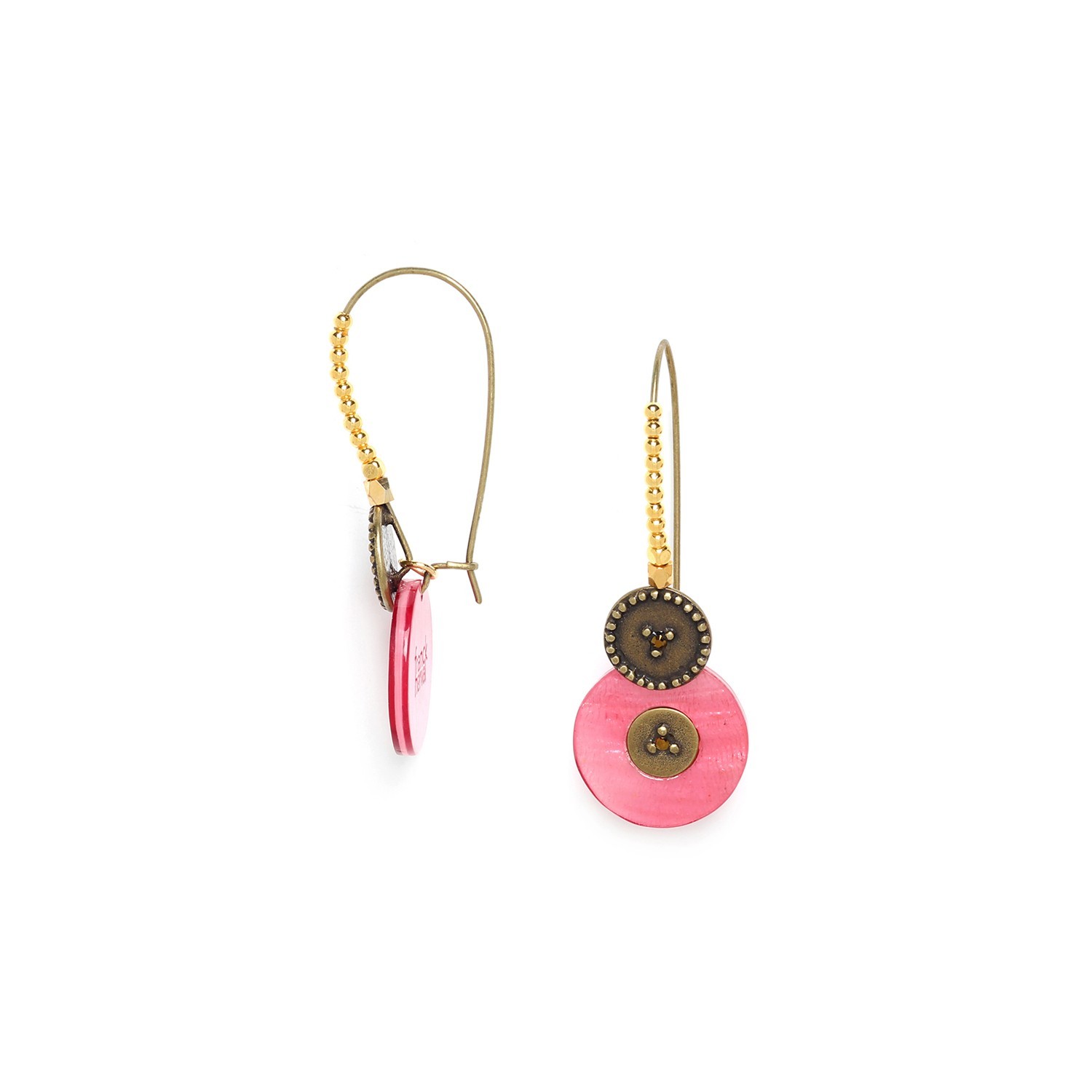 Scarlett pink hook earrings