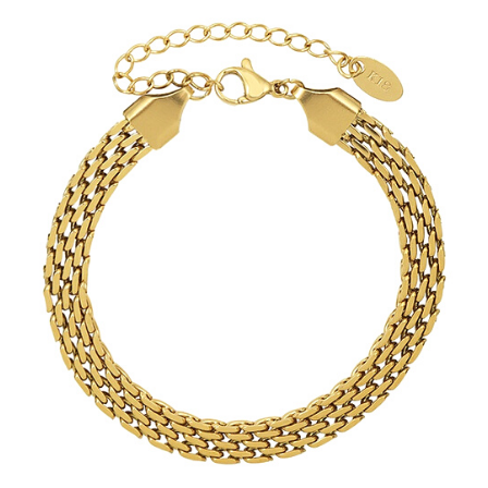 Flat Link Gold Bracelet 