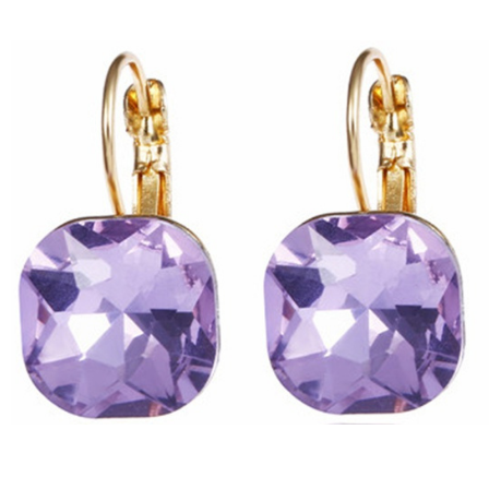 Lilac Crystal Earrings