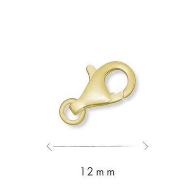 Gold Plated Sterling Silver 12mm Parrot Clasp