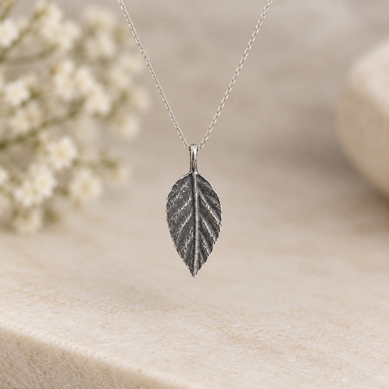 Sterling Silver Leaf Pendant