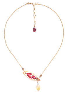 Lagoon citrine & shell necklace
