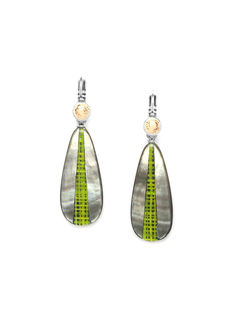 Mambe blacklip drop earrings