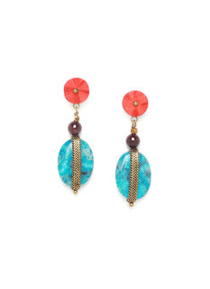 Pigments larimar earrings