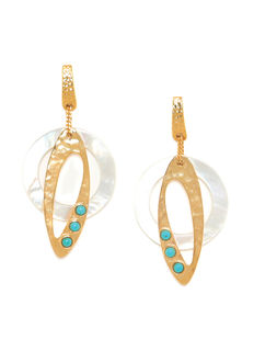 INES MOP ring post earrings