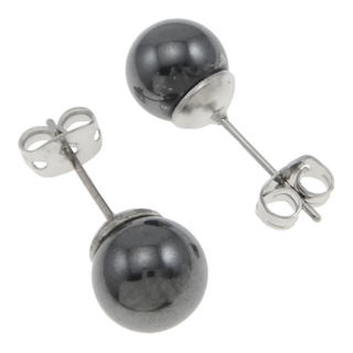 Hematite stud earrings