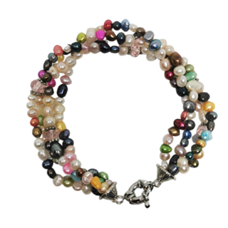 Rainbow Freshwater Pearl Bracelet