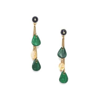 Wild Leaves three chain earrings