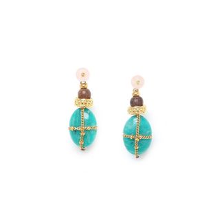 Yoruba amazonite earrings