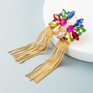 Colourful Statement Tassel Earrings