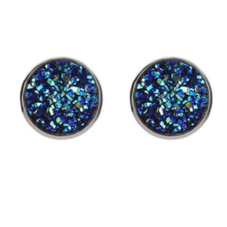 Blue Crystal Stud Earrings