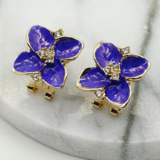 Blue Flower Earrings