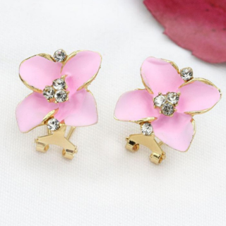 Pink Flower earrings