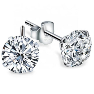 Sterling Silver Cubic Zirconia Stud Earrings