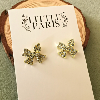 Crystal Bow Stud Earrings