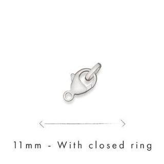 Sterling Silver 11mm Parrot Clasp with Oval Ring