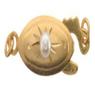 Gold Plated Simulated Pearl Set Clasp