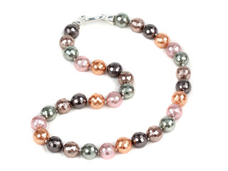 Multicolour Faceted Shell Pearl Necklace